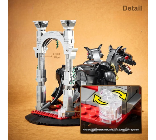 Конструктор трехголовый пес Цербер с подсветкой 7044