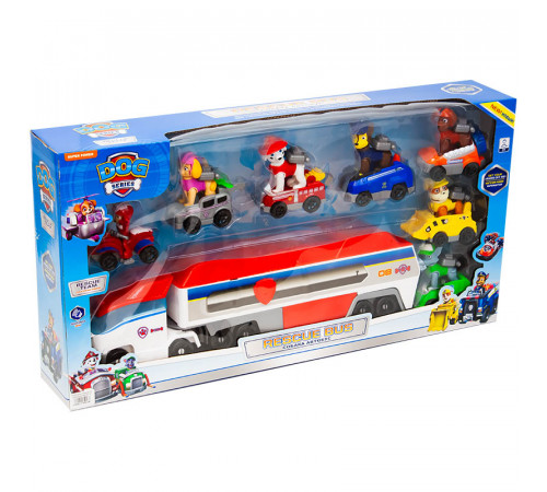 Патрулевоз с щенками Набор Щенячий патруль  Трейлер с машинками H99  Фура автовоз с несколькими щенками на машинках, которая оснащена звуковыми эффектами. 