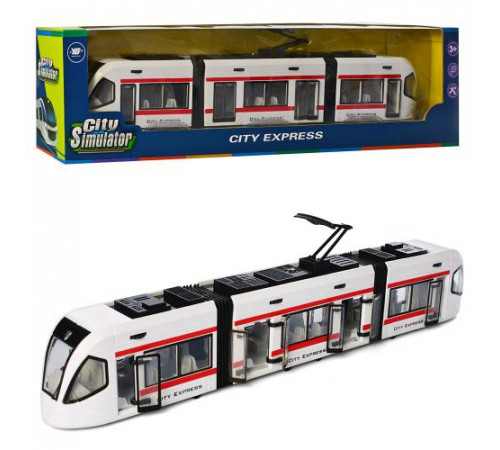 Игрушка трамвай на батарейках музыка свет  Трамвай 0226