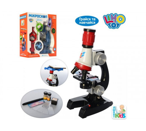 Микроскоп SK 0007 LimoToy 21см, свет, стекла, пробирки, в коробке