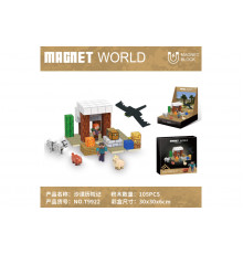 Магнитный конструктор майнкрафт MAGNETIC BLOCK T 9922 детский 105 деталей