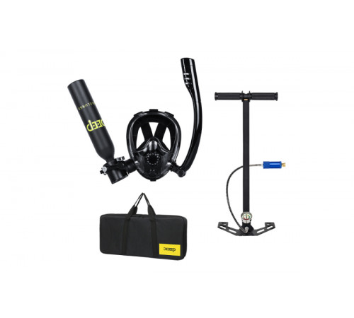  Универсальная маска для дайвинга с трубкой + кислородный баллон 0,5л