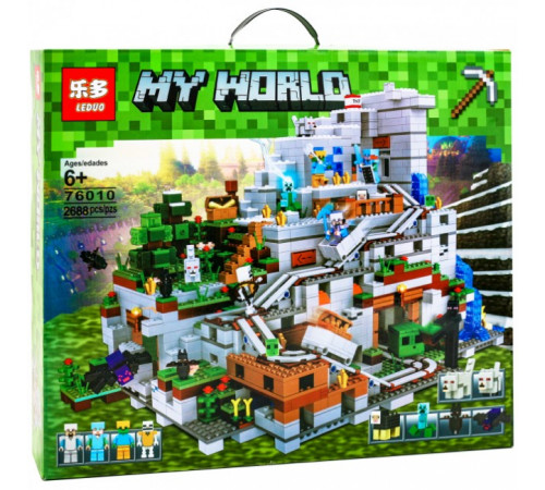 Конструктор Майнкрафт Большая Горная пещера Leduo 76010, 2688 дет.,  21137 Купить Конструктор Горная пещера Майнкрафт