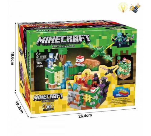 Конструктор Майнкраф с подсветкойт 4 штуки № 12002A Minecraft Конструктор Майнкраф с подсветкойт 4 штуки № 12002A Minecraft
