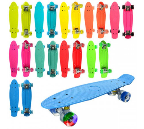 Скейт Пенни борд Penny Board со светящимися колесами Скейт Пенни борд Penny Board со светящимися колесами